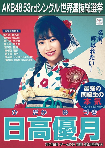 ファイル:AKB48 53rdシングル 世界選抜総選挙ポスター 日高優月.jpg