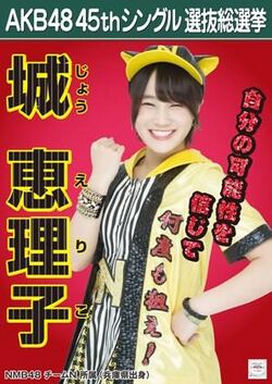 AKB48 45thシングル 選抜総選挙ポスター 城恵理子.jpg