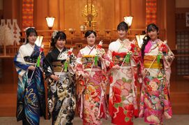 2024年1月8日に行われた広島護国神社でのSTU48「成人奉告祭」。