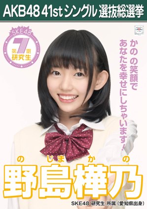 ファイル:AKB48 41stシングル 選抜総選挙ポスター 野島樺乃.jpg