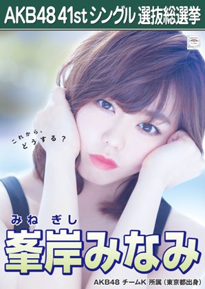 ファイル:AKB48 41stシングル 選抜総選挙ポスター 峯岸みなみ.jpg