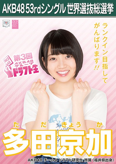 ファイル:AKB48 53rdシングル 世界選抜総選挙ポスター 多田京加.jpg