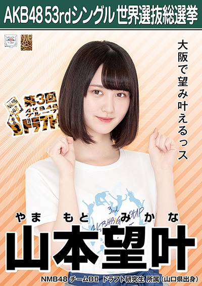 ファイル:AKB48 53rdシングル 世界選抜総選挙ポスター 山本望叶.jpg