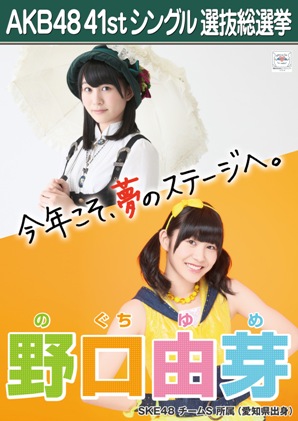 ファイル:AKB48 41stシングル 選抜総選挙ポスター 野口由芽.jpg