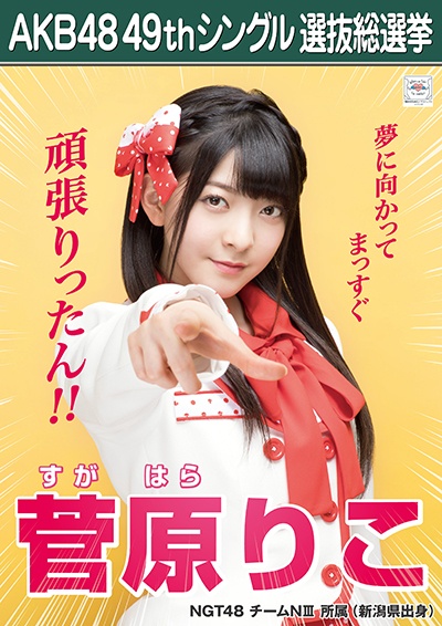 ファイル:AKB48 49thシングル 選抜総選挙ポスター 菅原りこ.jpg