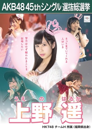 ファイル:AKB48 45thシングル 選抜総選挙ポスター 上野遥.jpg