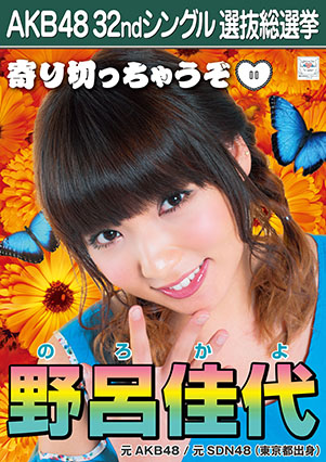 ファイル:AKB48 32ndシングル 選抜総選挙ポスター 野呂佳代.jpg