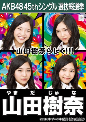 ファイル:AKB48 45thシングル 選抜総選挙ポスター 山田樹奈.jpg