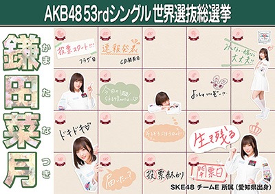 ファイル:AKB48 53rdシングル 世界選抜総選挙ポスター 鎌田菜月.jpg