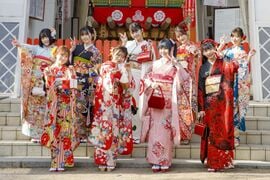 2021年1月11日に行われた櫛田神社でのHKT48「成人の儀」。