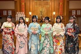 2026年1月12日に行われた広島護国神社でのSTU48「成人奉告祭」。