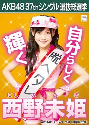 AKB48 37thシングル 選抜総選挙ポスター 西野未姫.jpg