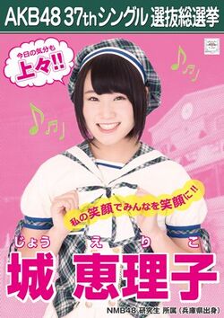 AKB48 37thシングル 選抜総選挙ポスター 城恵理子.jpg