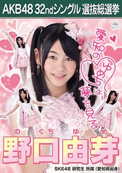 AKB48 32ndシングル 選抜総選挙ポスター 野口由芽.jpg
